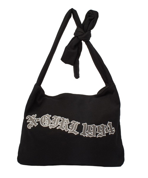 X-girl(エックスガール)の「SWEAT SHOULDER BAG(ショルダーバッグ・レディース・ブラック/アッシュ・ONE SIZE)」の11枚目の写真