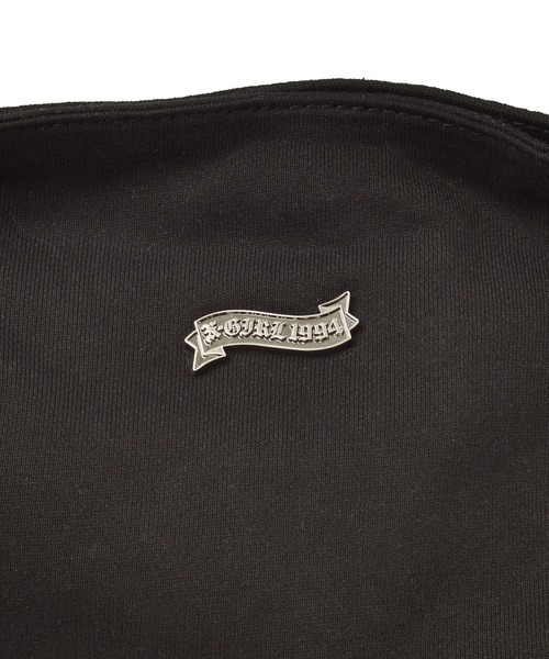 X-girl(エックスガール)の「SWEAT SHOULDER BAG(ショルダーバッグ・レディース・ブラック/アッシュ・ONE SIZE)」の16枚目の写真