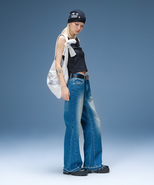 X-girl(エックスガール)の「SWEAT SHOULDER BAG(ショルダーバッグ・レディース・ブラック/アッシュ・ONE SIZE)」の18枚目の写真