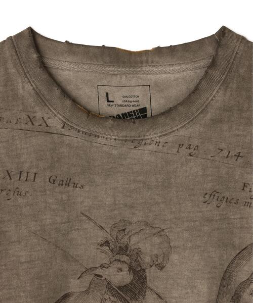 DANKE SCHON（ダンケシェーン）の「DankeSchon/ダンケシェーン/SPRAY BURN S/S TEE COCKATRICE（Tシャツ/カットソー・メンズ・ベージュ・L/M）」の13枚目の写真