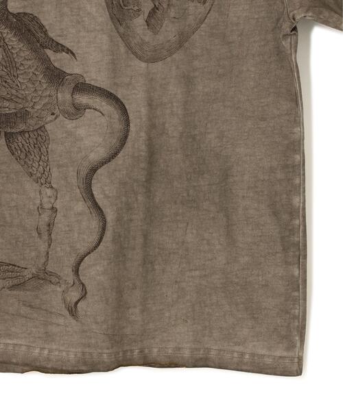 DANKE SCHON（ダンケシェーン）の「DankeSchon/ダンケシェーン/SPRAY BURN S/S TEE COCKATRICE（Tシャツ/カットソー・メンズ・ベージュ・L/M）」の15枚目の写真