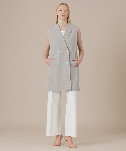 MACKINTOSH LONDON（マッキントッシュ ロンドン）の「リネンレーヨンストレッチジレ（ベスト・レディース・グレー系その他2・40/38）」の2枚目の写真