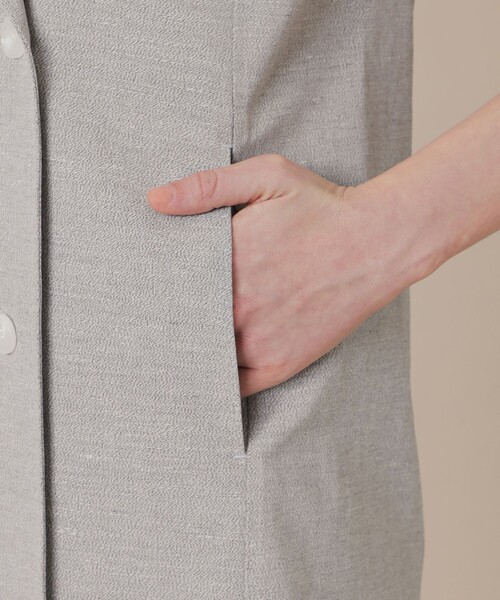 MACKINTOSH LONDON（マッキントッシュ ロンドン）の「リネンレーヨンストレッチジレ（ベスト・レディース・グレー系その他2・40/38）」の8枚目の写真