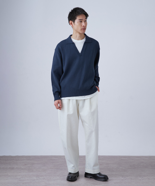 B.C STOCK（ベーセーストック）の「SCI-SCI グログラン EASY PT（その他パンツ・メンズ・アイボリー/ネイビー・LARGE/MEDIUM）」の3枚目の写真