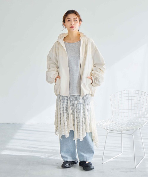 studio CLIP（スタディオクリップ）の「レースシャーリングブルゾン（ブルゾン・レディース・ベージュ/アイボリー・FREE）」の11枚目の写真