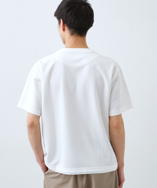 THE SHOP TK (ザ ショップ ティーケー )の「【1枚でちゃんとして見える】ヘンリーネック レイヤード風 半袖Tシャツ 洗濯機OK(Tシャツ/カットソー・メンズ・オフホワイト/ブラウン系/ブラック/ライトグレー・04/02/03)」の8枚目の写真