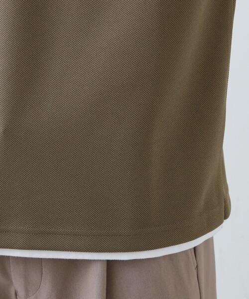 THE SHOP TK （ザ ショップ ティーケー ）の「【1枚でちゃんとして見える】ヘンリーネック レイヤード風 半袖Tシャツ 洗濯機OK（Tシャツ/カットソー・メンズ・オフホワイト/ブラウン系/ブラック/ライトグレー・04/02/03）」の21枚目の写真
