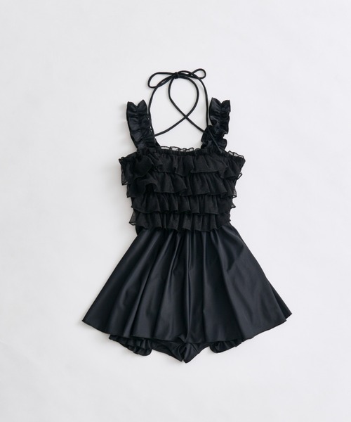 OLIVE des OLIVE（オリーブデオリーブ）の「フリルチュニックswimwear（水着・レディース・オフホワイト/ホワイト/ブラック・FREE）」の6枚目の写真