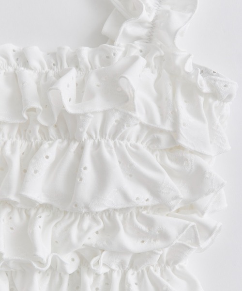 OLIVE des OLIVE（オリーブデオリーブ）の「フリルチュニックswimwear（水着・レディース・オフホワイト/ホワイト/ブラック・FREE）」の20枚目の写真