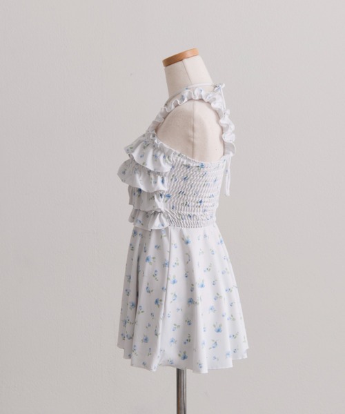 OLIVE des OLIVE（オリーブデオリーブ）の「フリルチュニックswimwear（水着・レディース・オフホワイト/ホワイト/ブラック・FREE）」の9枚目の写真