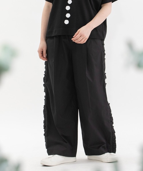 nop de nod（ノップドゥノッド）の「サイドフリルタックワイドパンツ（その他パンツ・レディース・ブラック/ベージュ/インディゴブルー・3）」の20枚目の写真