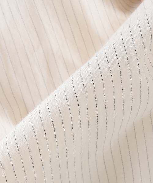 MATSUFUJI(マツフジ)の「MATSUFUJI / マツフジ STRIPED WIDE TROUSERS(スラックス・メンズ・ホワイト系その他/ブラック・3/2)」の6枚目の写真