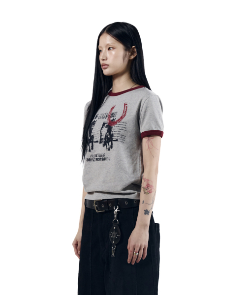 AAKAM(アーカム)の「Horseshoe Ringer Top (Gray)(Tシャツ/カットソー・レディース・その他・1/2)」の15枚目の写真