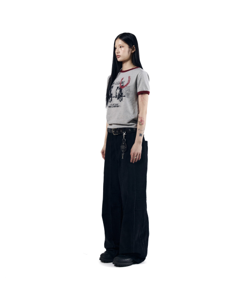AAKAM(アーカム)の「Horseshoe Ringer Top (Gray)(Tシャツ/カットソー・レディース・その他・1/2)」の2枚目の写真
