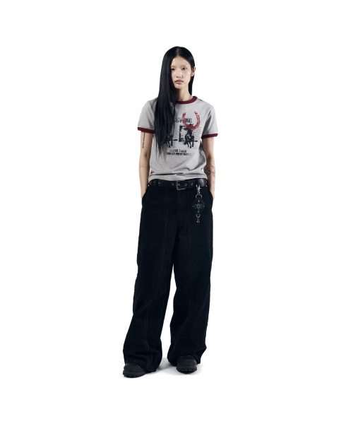 AAKAM(アーカム)の「Horseshoe Ringer Top (Gray)(Tシャツ/カットソー・レディース・その他・1/2)」の4枚目の写真