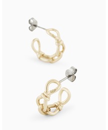 EMPORIO ARMANI | 【エンポリオ アルマーニ】フープピアス ゴールドトーンブラス(ピアス（両耳用）)