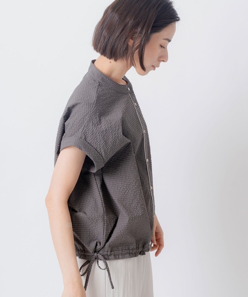 Kelen(ケレン)の「「KELEN / ケレン」シアーサッカーチェックブラウス(シャツ/ブラウス・レディース・チャコールグレー/ブラウン/ライトカーキ・M/S)」の14枚目の写真
