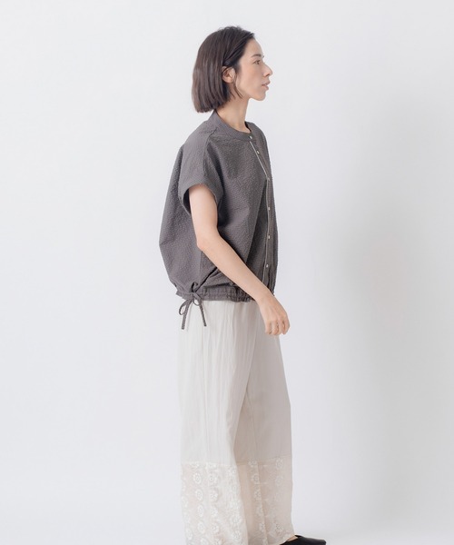 Kelen(ケレン)の「「KELEN / ケレン」シアーサッカーチェックブラウス(シャツ/ブラウス・レディース・チャコールグレー/ブラウン/ライトカーキ・M/S)」の15枚目の写真