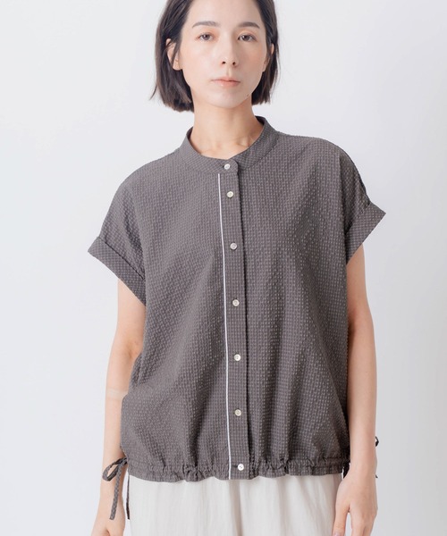 Kelen(ケレン)の「「KELEN / ケレン」シアーサッカーチェックブラウス(シャツ/ブラウス・レディース・チャコールグレー/ブラウン/ライトカーキ・M/S)」の16枚目の写真