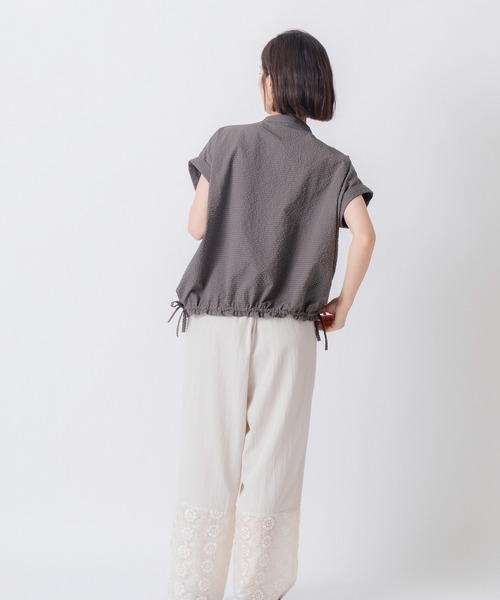 Kelen(ケレン)の「「KELEN / ケレン」シアーサッカーチェックブラウス(シャツ/ブラウス・レディース・チャコールグレー/ブラウン/ライトカーキ・M/S)」の17枚目の写真