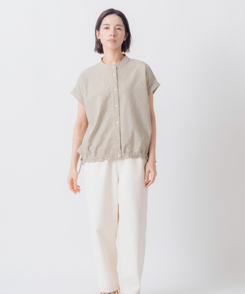 Kelen(ケレン)の「「KELEN / ケレン」シアーサッカーチェックブラウス(シャツ/ブラウス・レディース・チャコールグレー/ブラウン/ライトカーキ・M/S)」の19枚目の写真