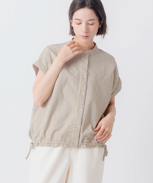 Kelen(ケレン)の「「KELEN / ケレン」シアーサッカーチェックブラウス(シャツ/ブラウス・レディース・チャコールグレー/ブラウン/ライトカーキ・M/S)」の20枚目の写真