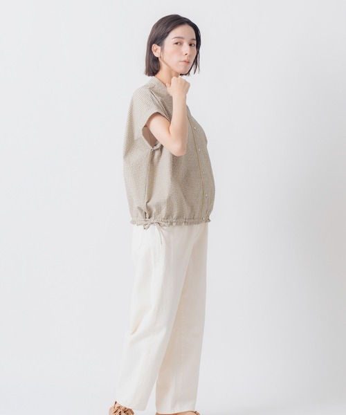 Kelen(ケレン)の「「KELEN / ケレン」シアーサッカーチェックブラウス(シャツ/ブラウス・レディース・チャコールグレー/ブラウン/ライトカーキ・M/S)」の21枚目の写真