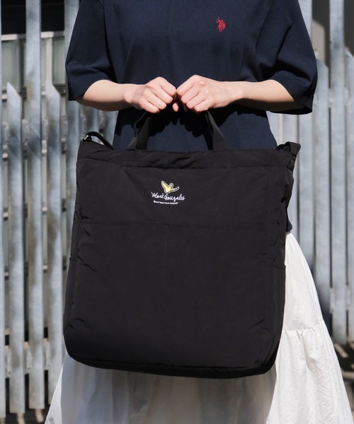 Mark Gonzales(マーク・ゴンザレス)の「【Mark Gonzales/マーク ゴンザレス】アートワークデザインコレクション 2Way トート ショルダーバッグ L(ショルダーバッグ・メンズ・ブラック系2/ブラック系1・FREE)」の4枚目の写真