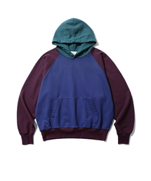 ANGLAN（アングラン）の「Color Block Hoodie - Blue（パーカー）」