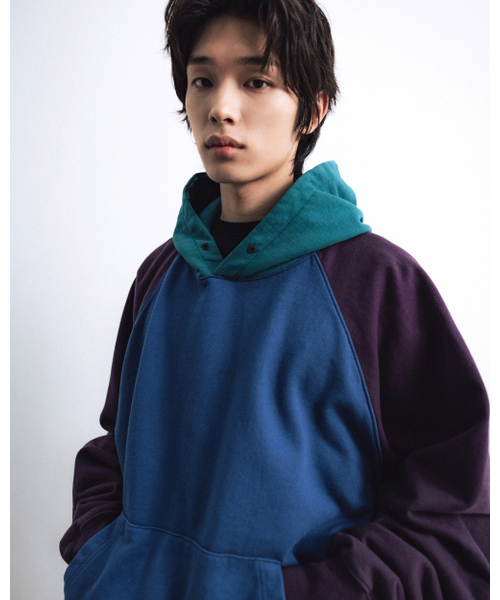 ANGLAN（アングラン）の「Color Block Hoodie - Blue（パーカー・メンズ・その他・1/2）」の5枚目の写真