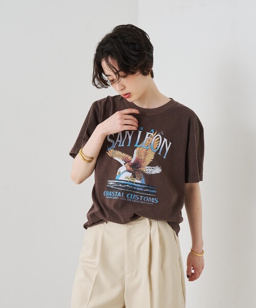 GOOD ROCK SPEED（グッドロックスピード）の「【GOOD ROCK SPEED/グッドロックスピード】別注TEE/Tシャツ/ヴィンテージライク/半袖/春服/夏服（Tシャツ/カットソー・レディース・ブラック/ブラウン・フリー）」の21枚目の写真