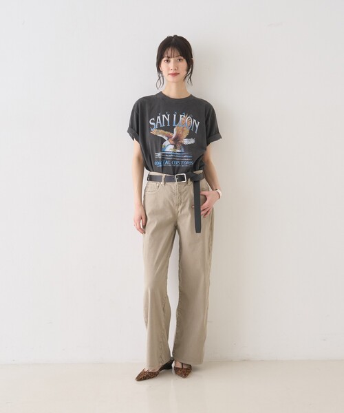 GOOD ROCK SPEED（グッドロックスピード）の「【GOOD ROCK SPEED/グッドロックスピード】別注TEE/Tシャツ/ヴィンテージライク/半袖/春服/夏服（Tシャツ/カットソー・レディース・ブラック/ブラウン・フリー）」の10枚目の写真