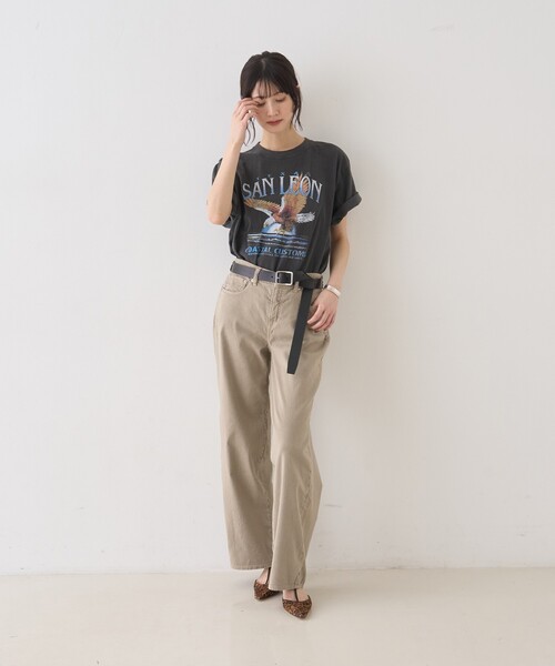 GOOD ROCK SPEED（グッドロックスピード）の「【GOOD ROCK SPEED/グッドロックスピード】別注TEE/Tシャツ/ヴィンテージライク/半袖/春服/夏服（Tシャツ/カットソー・レディース・ブラック/ブラウン・フリー）」の12枚目の写真