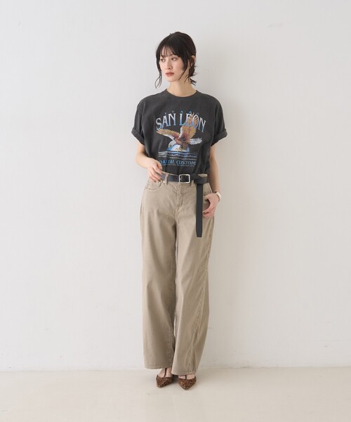 GOOD ROCK SPEED（グッドロックスピード）の「【GOOD ROCK SPEED/グッドロックスピード】別注TEE/Tシャツ/ヴィンテージライク/半袖/春服/夏服（Tシャツ/カットソー・レディース・ブラック/ブラウン・フリー）」の13枚目の写真