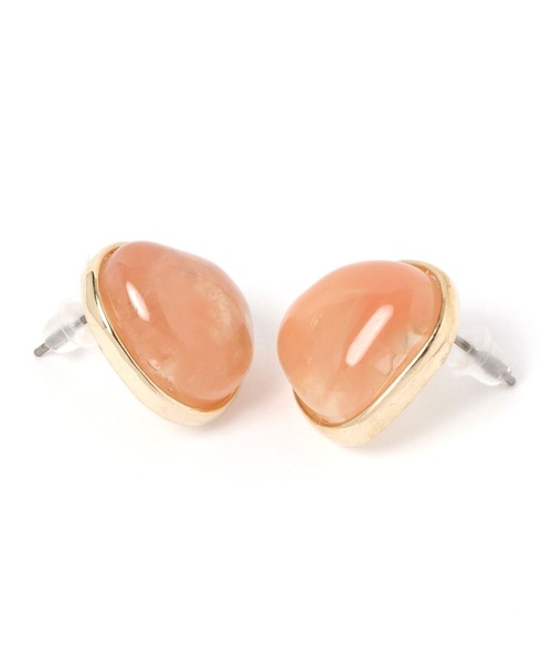 niko and...(ニコアンド)の「カラーストーン風ピアス(ピアス(両耳用)・レディース・アイボリー/ブルー/ピンク・0)」の4枚目の写真