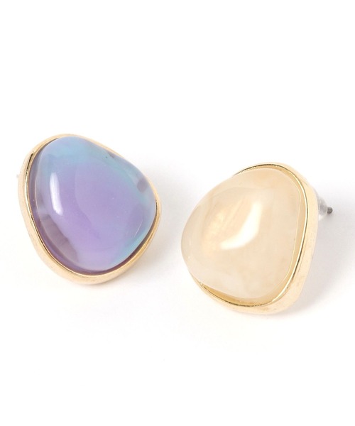 niko and...(ニコアンド)の「カラーストーン風ピアス(ピアス(両耳用)・レディース・アイボリー/ブルー/ピンク・0)」の5枚目の写真