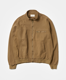 And Again（アンドアゲイン）の「ウォッシュドハイネックワークジャケット（ダークベージュ）（ミリタリージャケット）」