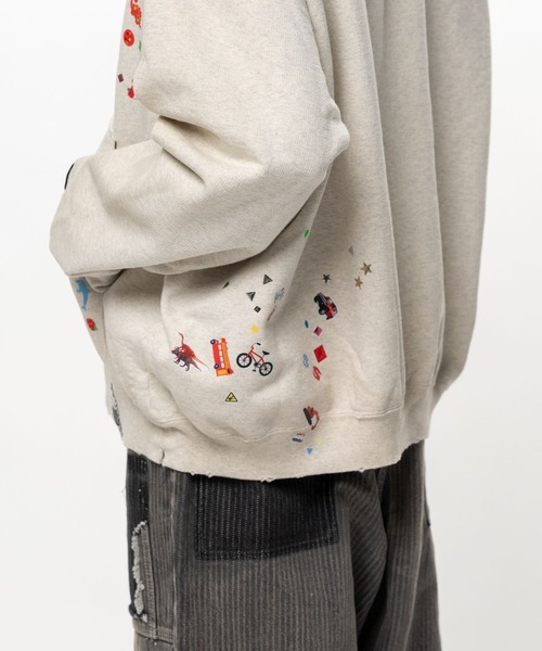 Maison MIHARA YASUHIRO(メゾンミハラヤスヒロ)の「【MIHARAYASUHIRO】KIDS STICKER HOODIE(パーカー・メンズ・ブラック/ホワイト・48/46/44)」の12枚目の写真