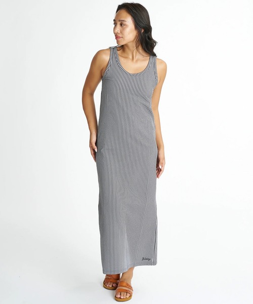 BILLABONG(ビラボン)の「BILLABONG/ビラボン ワンピース 袖なし ノースリーブ シンプル BG01C353(ワンピース・レディース・ブルー/スミクロ・M)」の4枚目の写真