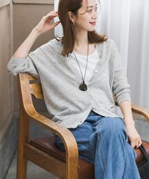 URBAN RESEARCH DOORS | リネンVネックカーディガン(カーディガン/ボレロ)