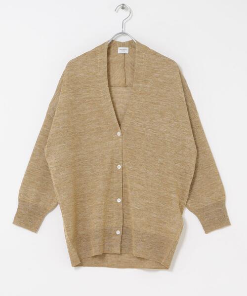 URBAN RESEARCH DOORS（アーバンリサーチドアーズ）の「リネンVネックカーディガン（カーディガン/ボレロ・レディース・ライトベージュ/ライトグレー/ベージュ系その他・FREE）」の18枚目の写真