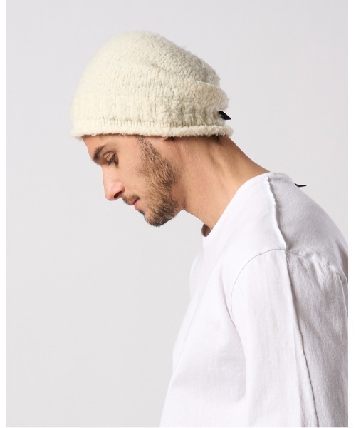 wjk（ダヴルジェイケイ）の「fancy yarn roll beanie（ニットキャップ/ビーニー・メンズ・ブラック/ホワイト/チャコールグレー・FREE）」の10枚目の写真