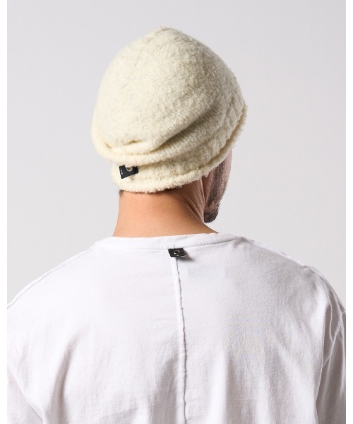 wjk（ダヴルジェイケイ）の「fancy yarn roll beanie（ニットキャップ/ビーニー・メンズ・ブラック/ホワイト/チャコールグレー・FREE）」の11枚目の写真