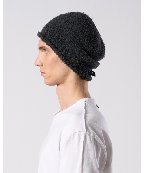 wjk（ダヴルジェイケイ）の「fancy yarn roll beanie（ニットキャップ/ビーニー・メンズ・ブラック/ホワイト/チャコールグレー・FREE）」の14枚目の写真