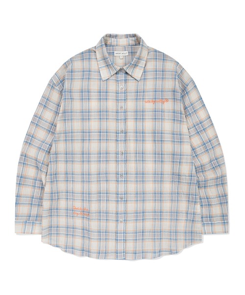Wacky WiLLy（ワッキーウィリー）の「WOMEN'S OVERFIT CHECK SHIRT（シャツ/ブラウス・レディース・グリーン/ブルー・FREE）」の3枚目の写真