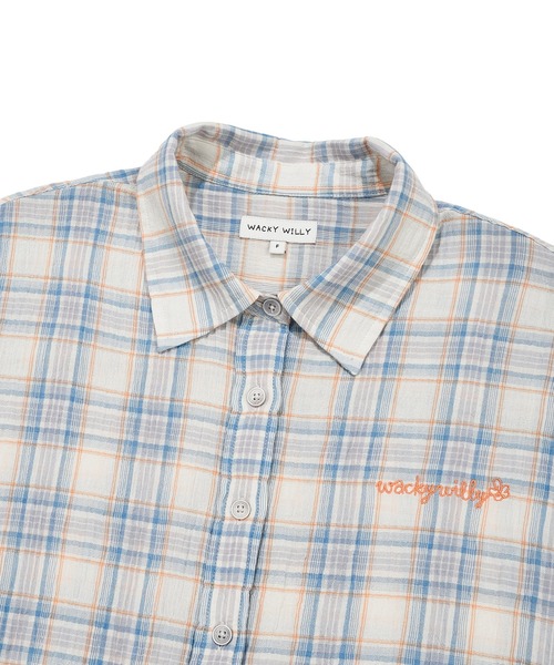 Wacky WiLLy（ワッキーウィリー）の「WOMEN'S OVERFIT CHECK SHIRT（シャツ/ブラウス・レディース・グリーン/ブルー・FREE）」の5枚目の写真