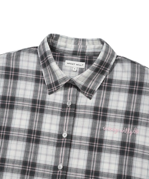 Wacky WiLLy（ワッキーウィリー）の「WOMEN'S OVERFIT CHECK SHIRT（シャツ/ブラウス・レディース・グリーン/ブルー・FREE）」の13枚目の写真