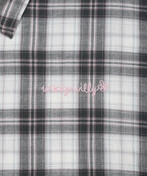 Wacky WiLLy（ワッキーウィリー）の「WOMEN'S OVERFIT CHECK SHIRT（シャツ/ブラウス・レディース・グリーン/ブルー・FREE）」の14枚目の写真