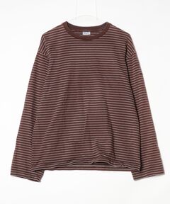 6(ROKU)＞コットン ボーダー ボートネック カットソー（Tシャツ