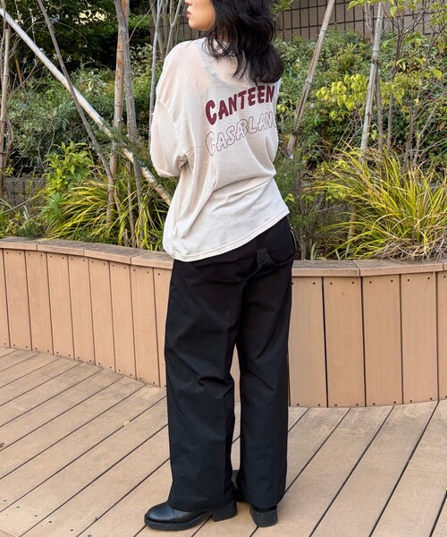 St.Johns 3rd club(セントジョンズサードクラブ)の「【ST.JOHNS 3RD CLUB/セントジョンズサードクラブ】シアーロゴロンTee2(Tシャツ/カットソー・レディース・グレイッシュベージュ/ダークブラウン・フリー)」の17枚目の写真